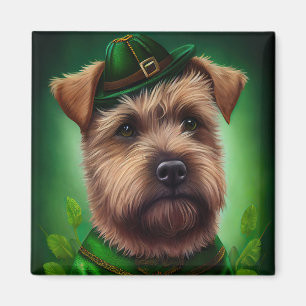 Chesapeake Bay Terrier in St Patrick's Day Dress Magnet