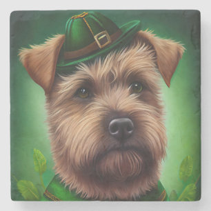Chesapeake Bay Terrier in St Patrick's Day Dress Steinuntersetzer