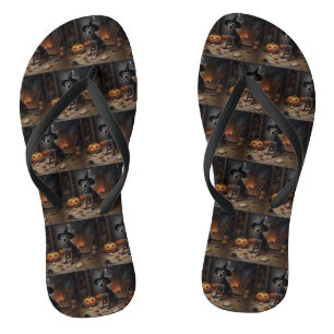 Chesapeake Bay Terrier Kürbisse Halloween Gruselig Flip Flops