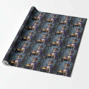 Chesapeake Bay Terrier Launiges Halloween Geschenkpapier