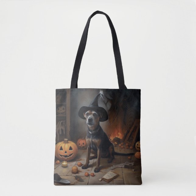 Chesapeake Bay Terrier Pumpkins Halloween Beängsti (Vorderseite)