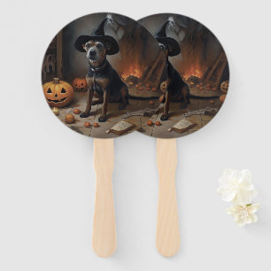 Chesapeake Bay Terrier Pumpkins Halloween Beängsti Fächer