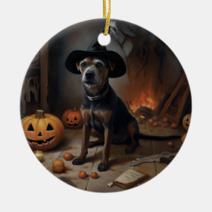 Chesapeake Bay Terrier Pumpkins Halloween Beängsti Keramik Ornament
