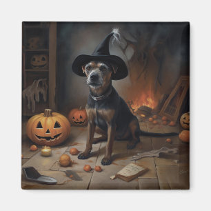 Chesapeake Bay Terrier Pumpkins Halloween Beängsti Magnet