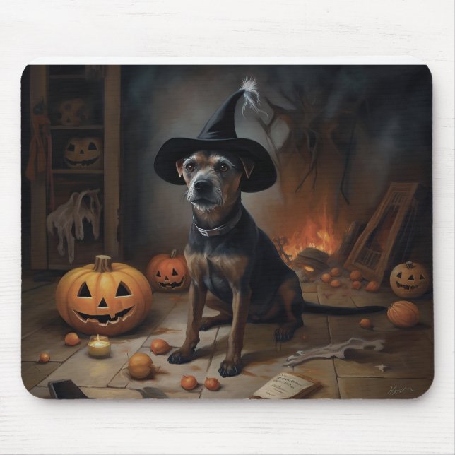 Chesapeake Bay Terrier Pumpkins Halloween Beängsti Mousepad (Vorne)