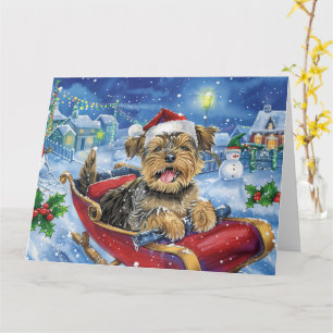 Chesapeake Bay Terrier Sleigh Snow Snow Karte