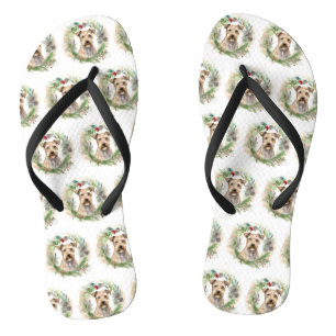 Chesapeake Bay Terrier Weihnachtsfeier Flip Flops