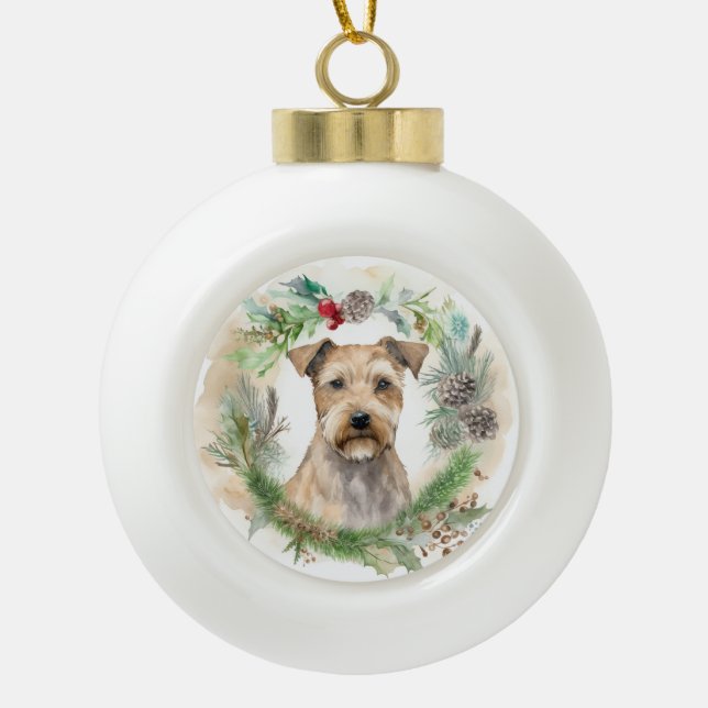 Chesapeake Bay Terrier Weihnachtsfeier Keramik Kugel-Ornament (Vorderseite)