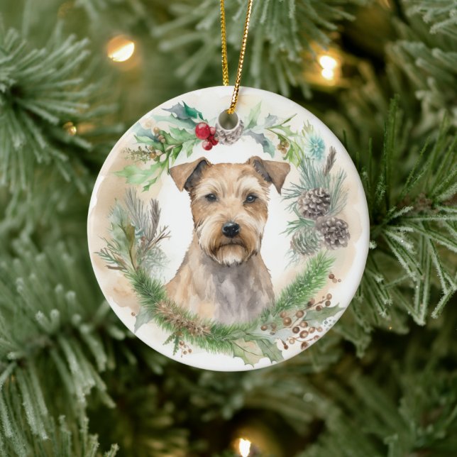 Chesapeake Bay Terrier Weihnachtsfeier Keramik Ornament (Baum)