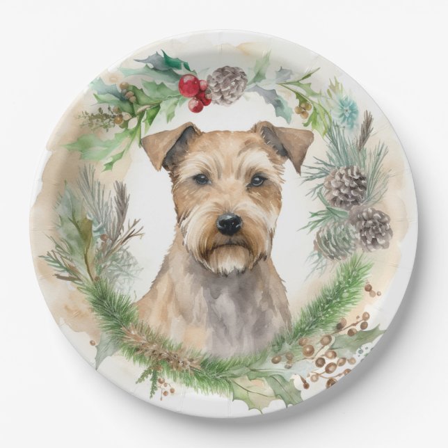 Chesapeake Bay Terrier Weihnachtsfeier Pappteller (Vorderseite)