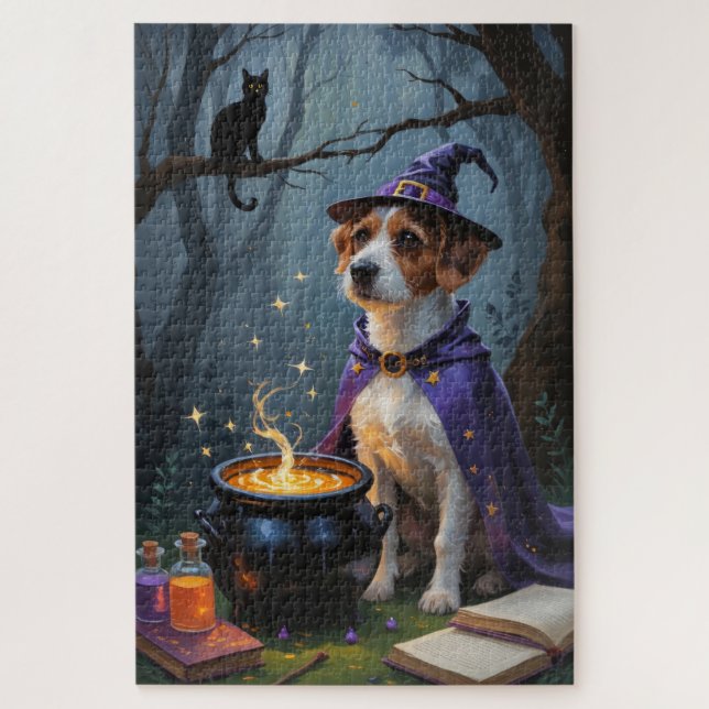 Chesapeake Bay Terrier Whimsical Halloween Puzzle (Vertikal)