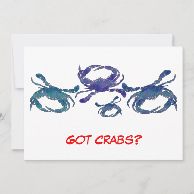 Chesapeake-blaue Krabben Einladung (Vorderseite)
