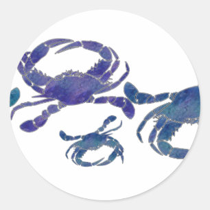 Chesapeake Blue Crabs Runder Aufkleber