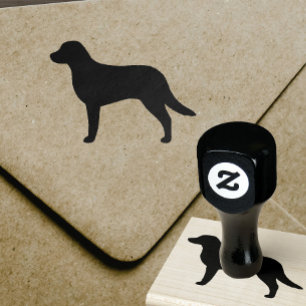 Chesapeake-Bucht-Retriever-Silhouette Gummistempel