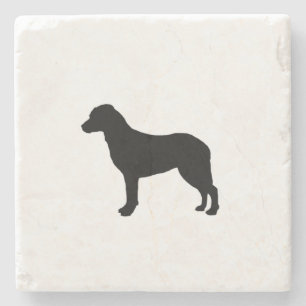 Chesapeake-Bucht-Retriever-Silhouette-Liebe-Hunde Steinuntersetzer