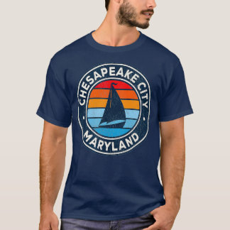 Chesapeake City Maryland Md Vintage-Segelschiff Re T-Shirt