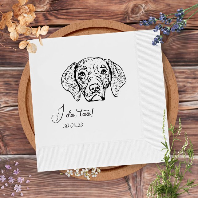 Chesapeake Dog I do to Custom Dog Wedding Napkins Serviette (Von Creator hochgeladen)