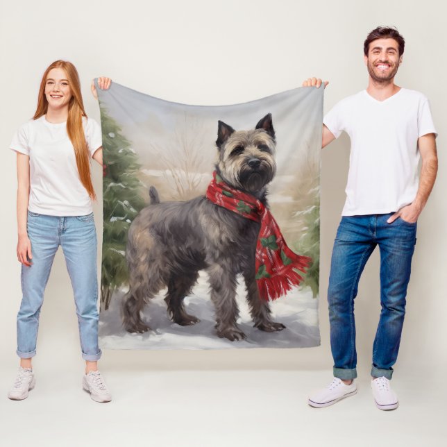 Chesapeake Dog in Schnee Weihnachten Fleecedecke (Beispiel)