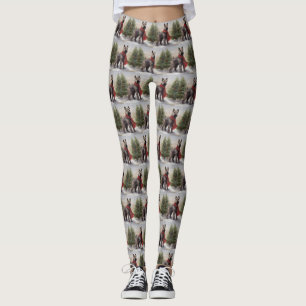 Chesapeake Dog in Schnee Weihnachten Leggings