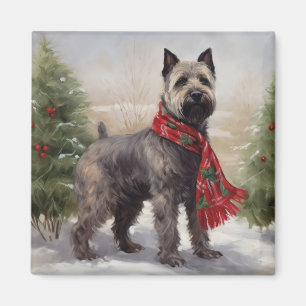 Chesapeake Dog in Schnee Weihnachten Magnet