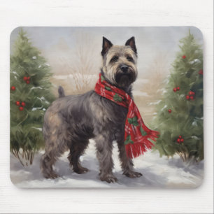 Chesapeake Dog in Schnee Weihnachten Mousepad