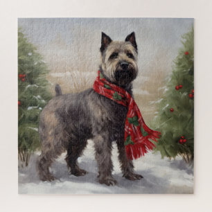 Chesapeake Dog in Schnee Weihnachten Puzzle