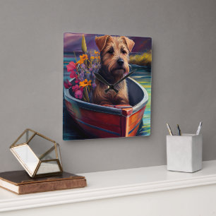 Chesapeake on a Paddle: Ein Landschaftliches Abent Quadratische Wanduhr