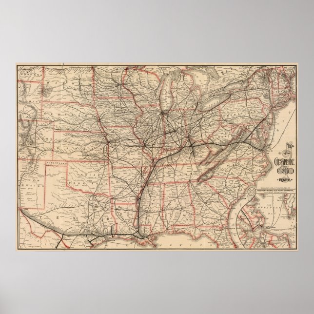 Chesapeake und Ohio Railway Poster (Vorne)