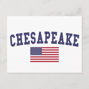Chesapeake US-Flagge Postkarte