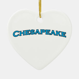 Chesapeake-Virginia gewölbtes Text-Logo Keramikornament
