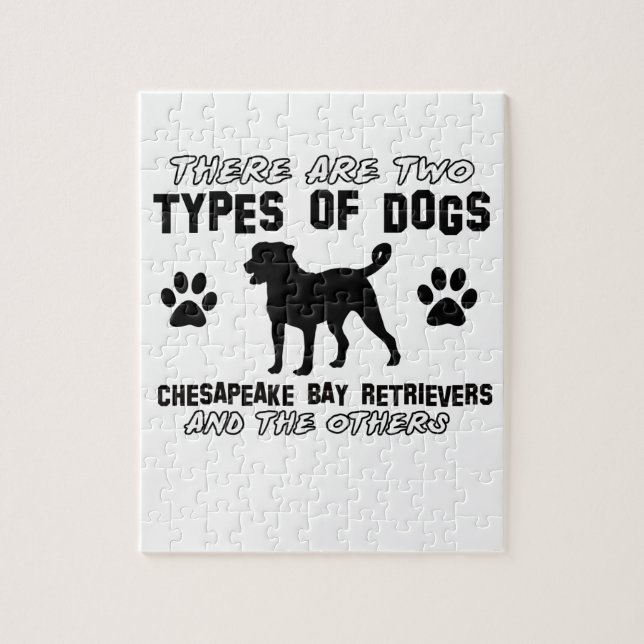 Chesapeakebuchtretriever-Tier ENTWÜRFE Puzzle (Vertikal)