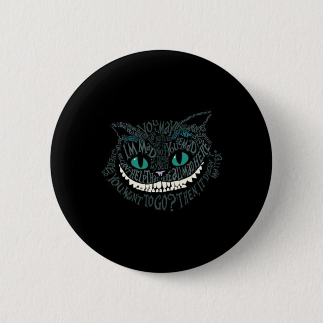 Cheshire Alice Cat waren alle tot Here Wonderland  Button (Vorderseite)