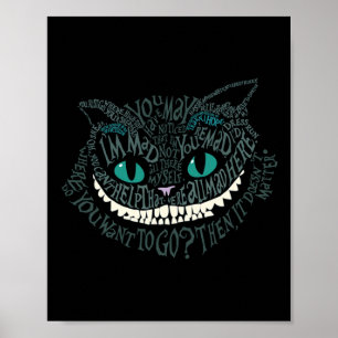 Cheshire Alice Cat waren alle tot Here Wonderland  Poster