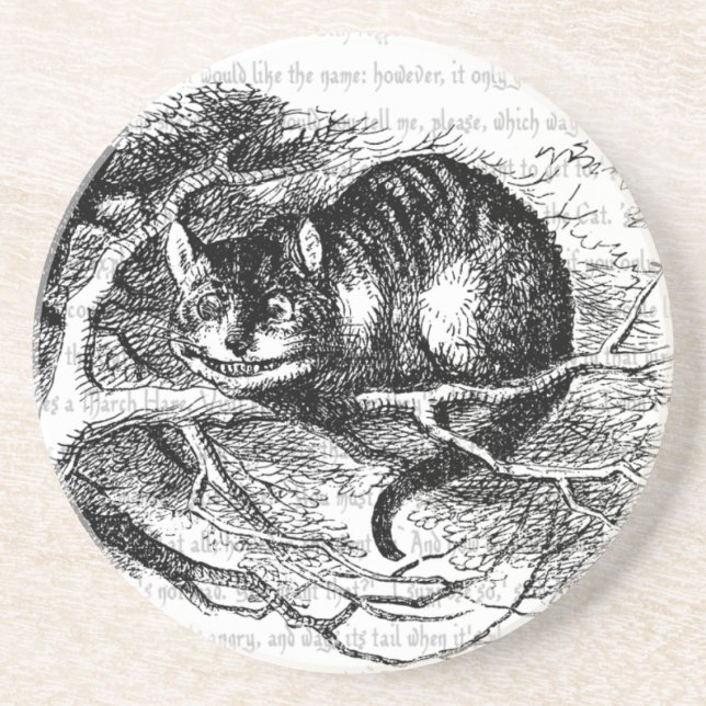 Cheshire Cat Achterbahn Getränkeuntersetzer (Vorne)