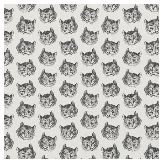 Cheshire Cat Alice im Wunderland Art CUSTOM FARBE Stoff (Nahaufnahme)