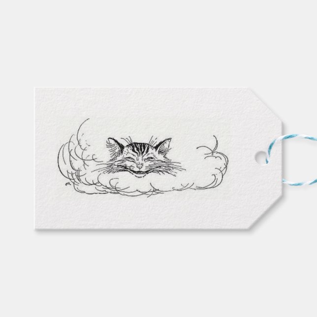 Cheshire Cat (Alice im Wunderland) Geschenkanhänger (Vorderseite (Horizontal))