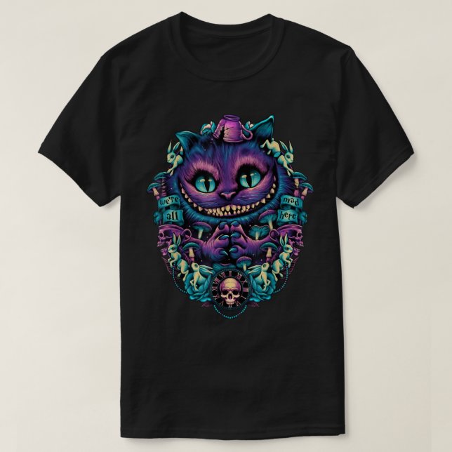 Cheshire Cat Alice im Wunderland Graphic T-Shirt (Design vorne)