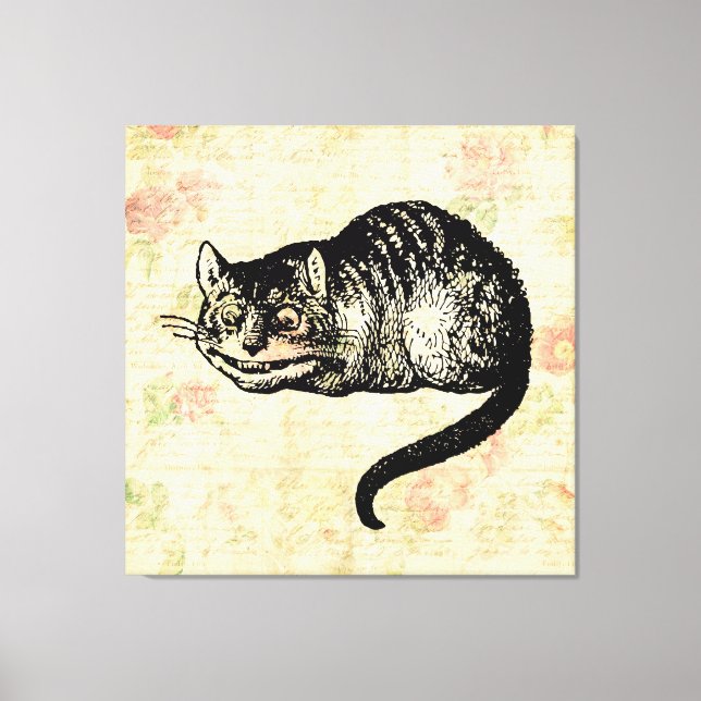 Cheshire Cat Alice im Wunderland Kunst, Dichtung u Leinwanddruck (Vorderseite)