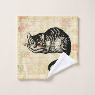 Cheshire Cat Alice im Wunderland Kunst, Dichtung u Waschlappen