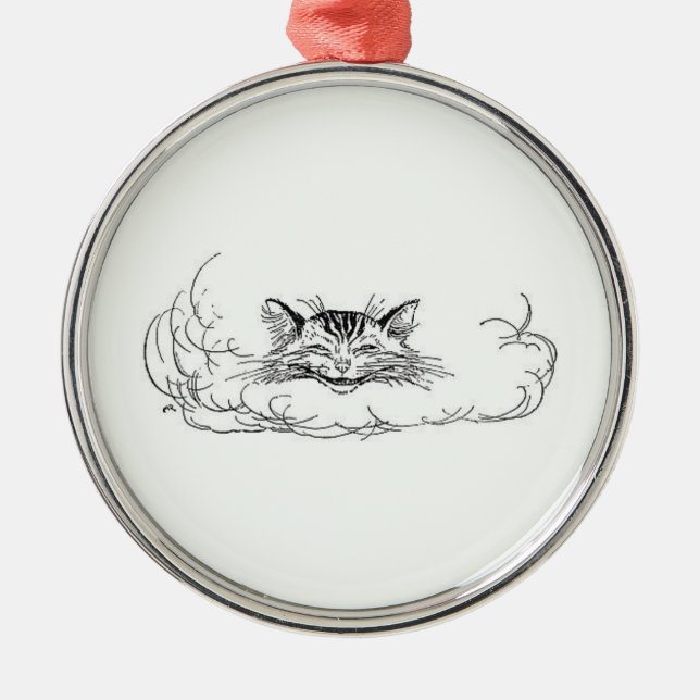 Cheshire Cat (Alice im Wunderland) Ornament Aus Metall (Vorne)