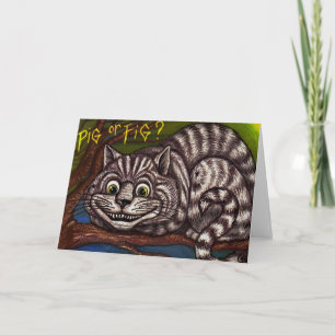 CHESHIRE CAT Alice in Wonderland Note Card Karte