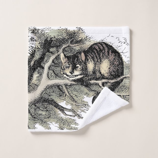 Cheshire Cat Alice Wonderland Classic Badhandtuch Set (Waschlappen)