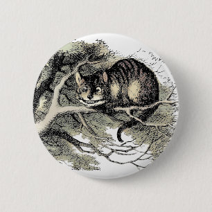 Cheshire Cat Alice Wonderland Classic Button