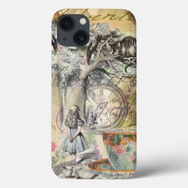 Cheshire Cat Alice Wonderland Classic Case-Mate iPhone Hülle (Rückseite)