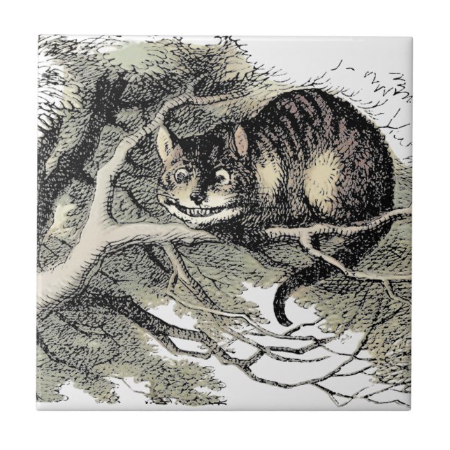 Cheshire Cat Alice Wonderland Classic Fliese (Vorderseite)