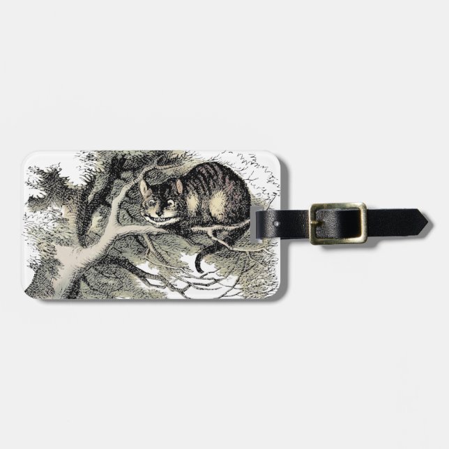 Cheshire Cat Alice Wonderland Classic Gepäckanhänger (Vorderseite horizontal)