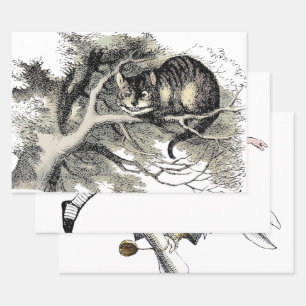 Cheshire Cat Alice Wonderland Classic Geschenkpapier Set