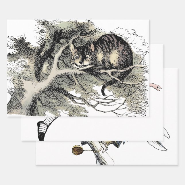 Cheshire Cat Alice Wonderland Classic Geschenkpapier Set (Set)