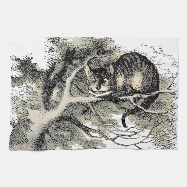 Cheshire Cat Alice Wonderland Classic Geschirrtuch (Horizontal)
