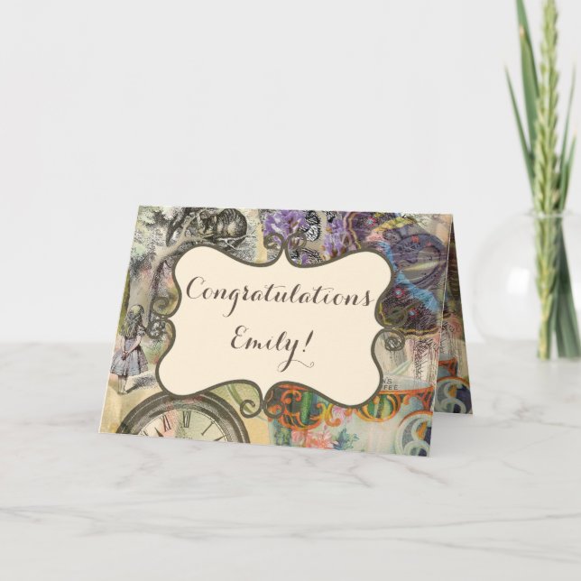 Cheshire Cat Alice Wonderland Classic Karte (Vorderseite)